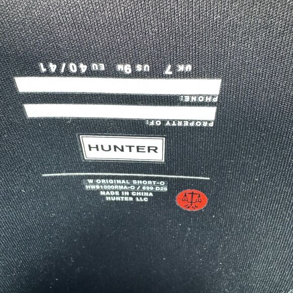 Hunter Women's Original Short Boot Black Matte US 9 Waterproof, Rain Boot New - Picture 13 of 16